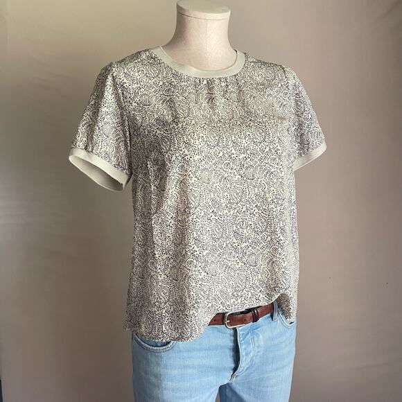 Mod Ref Cap Sleeve Cream/Black Top. Size Small. Great condition. - Picture 1 of 5